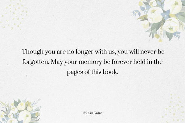 ‘In Memoriam’ Examples for a Book Dedication